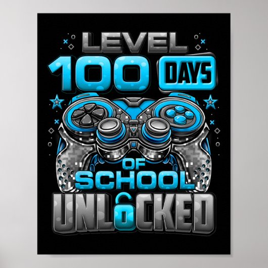 レベル100日の学校のロック解除100日目O ポスター (正面)
