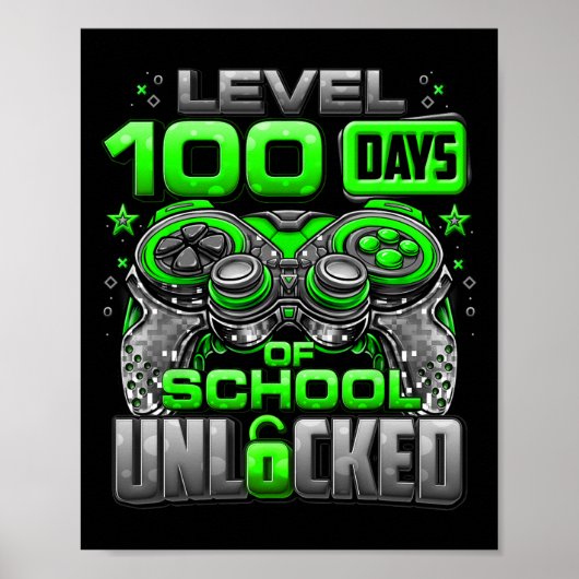 レベル100日の学校のロック解除100日目O ポスター (正面)