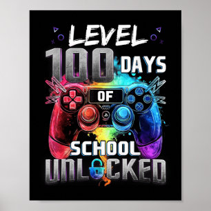 レベル100日の学校のロック解除100日目O ポスター