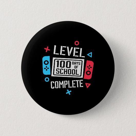 レベル100日の学校の完全なビデオのゲームSmar 缶バッジ (正面)