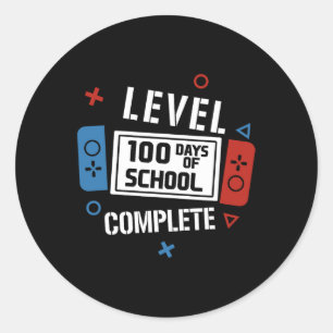 レベル100日の学校の完全なビデオゲーム少年 ラウンドシール