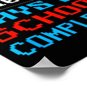 レベル100日の学校ゲーマーキッズ先生 ポスター (角)