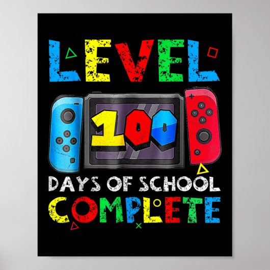 レベル100日の学校全体ゲーマービデオゲーム ポスター (正面)