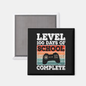 レベル100日の学校全体ゲーマー少年のビデオ マグネット (正面/裏面)