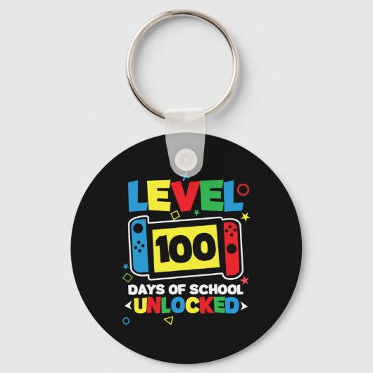 レベル100日の学校全体ゲームコントローラ キーホルダー (正面)