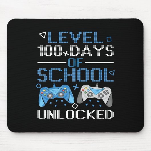 レベル100日の学校全体ゲームコントローラ マウスパッド (正面)