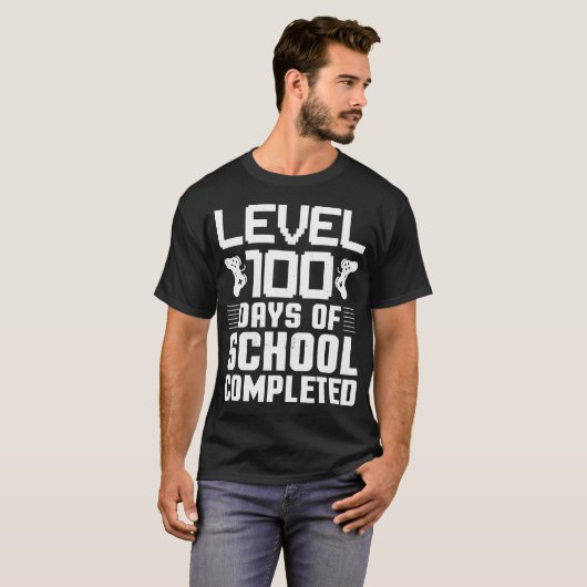 レベル100日の学校完成Tシャツ Tシャツ (正面フル)