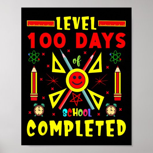 レベル100日の学校100日ガミン完了 ポスター (正面)