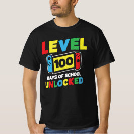 レベル100 学校に行った日数がアンロック Tシャツ