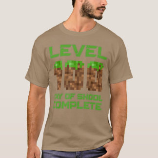 レベル100 学校へ行こう100日目おめでとう パイル ビデオゲーム Tシャツ