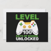 レベル100 学校へ行こう100日目 アンロック ゲーマー ゲーム 招待状 (正面)