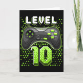 レベル10 ゲーミングコントローラー 10歳の誕生日 ゲーム好き カード (正面)