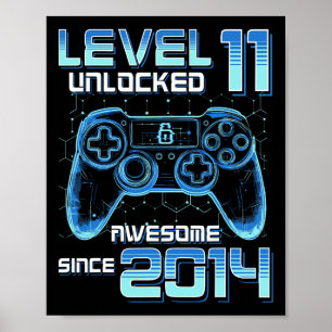 レベル11アンロック ゲームパーティー 11歳の誕生日おめでとう ポスター