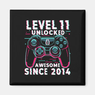 レベル11アンロック ゲーム好き11歳の誕生日おめでとう B マグネット