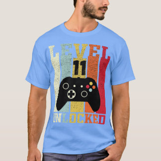 レベル11ロック解除されたビデおもしろいオ11誕生日ギフト Tシャツ