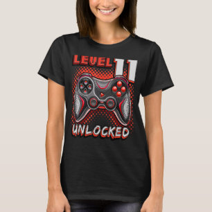 レベル11ロック解除ビデオゲーム11誕生日ゲーマーB Tシャツ