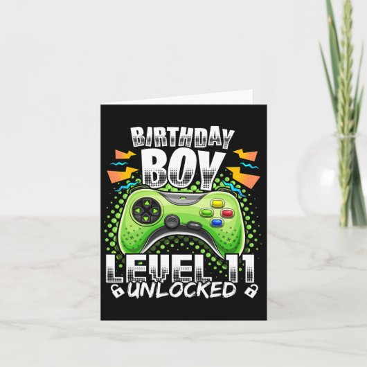 レベル11ロック解除ビデオゲーム11誕生日ゲーマーG カード (正面)