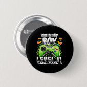 レベル11ロック解除ビデオゲーム11誕生日ゲーマーG 缶バッジ (正面&裏面)