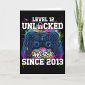 レベル12のロックが解除されました 2013年からすごい 12歳の誕生日 カード (正面)