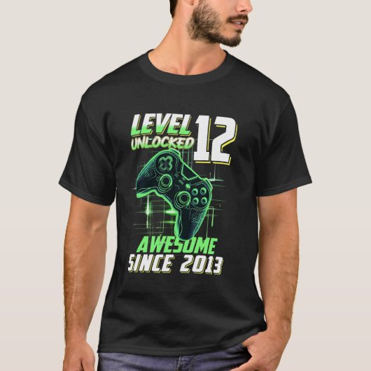 レベル12のロックが解除されました 2013年からスゴイ 12歳の誕生日 Tシャツ (正面)