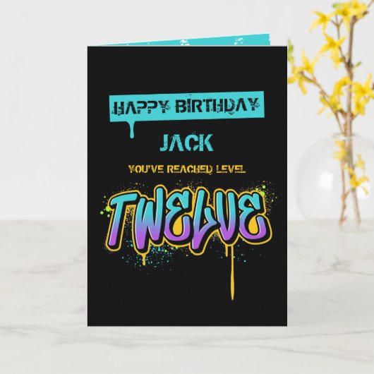 レベル12の誕生日 カード (黄色い花)