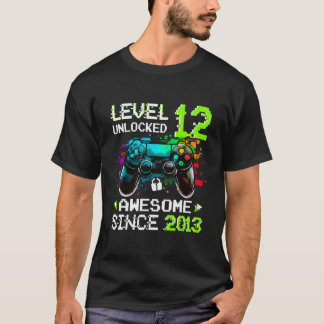レベル12をアンロックした少年 ビデオゲーム 12歳の誕生日 Tシャツ