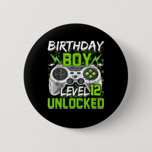 レベル12アンロックされたゲーマー12番目の誕生日ギフトビデオG 缶バッジ