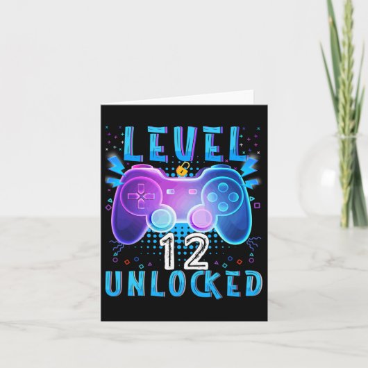 レベル12アンロック ゲーム好きな12歳の誕生日プレイヤーにB カード (正面)