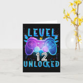 レベル12アンロック ゲーム好きな12歳の誕生日プレイヤーにB カード (黄色い花)