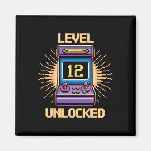 レベル12アンロック 誕生日 ゲーム好き 12歳 動画ゲーム マグネット