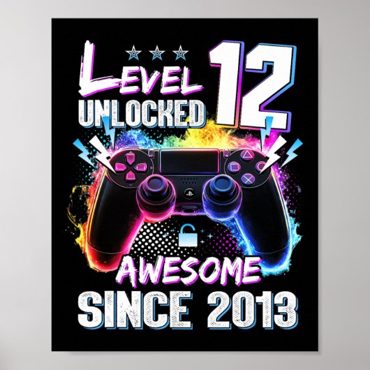 レベル12アンロック 2013年からスゴイ 12歳の誕生日 ポスター (正面)