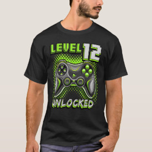レベル12ロック解除されたビデオゲーム12誕生日ゲーマーB Tシャツ