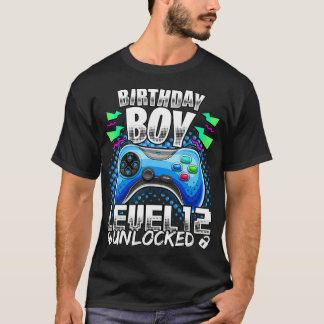 レベル12ロック解除されたビデオゲーム12誕生日ゲーマーG Tシャツ