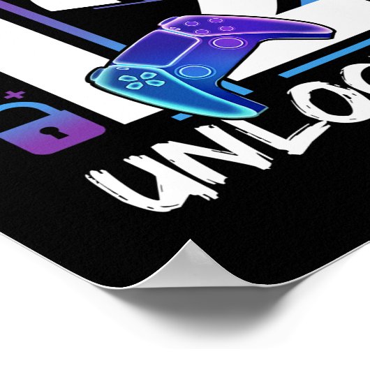 レベル12ロック解除ビデオゲーム12番目の誕生日ギフト ポスター (角)