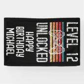 レベル12ロック解除12番目の誕生日バナー 横断幕 (横)