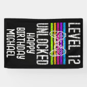 レベル12ロック解除12番目の誕生日バナー 横断幕 (横)