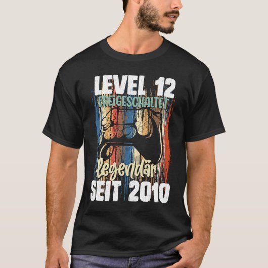 レベル12年誕生日ボーイゲーマー以来2010 Tシャツ (正面)