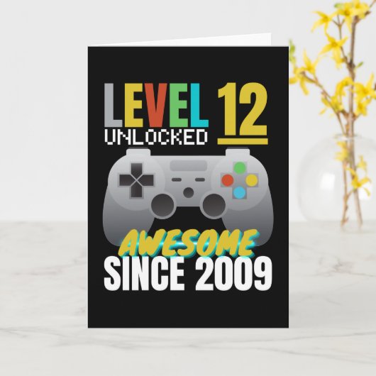 レベル12解除 Awesome 2009年から カード (黄色い花)