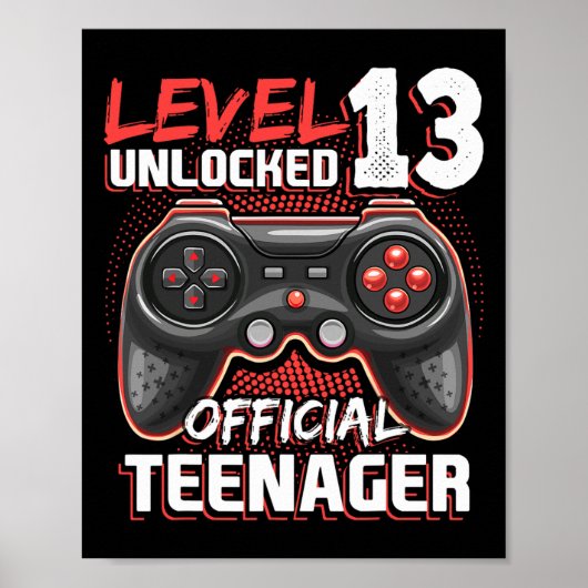 レベル13アンロック公式ティーンエイジャー・ビデオゲーム13歳 ポスター (正面)