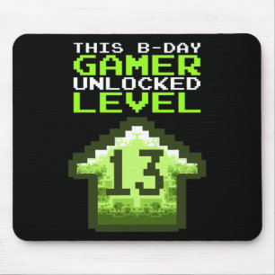 レベル13アンロック誕生日ビデオゲーム13歳の誕生日 マウスパッド