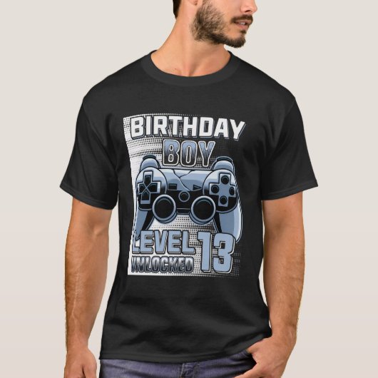 レベル13ロックおもしろい解除ゲーマー13歳13日Bd Tシャツ (正面)