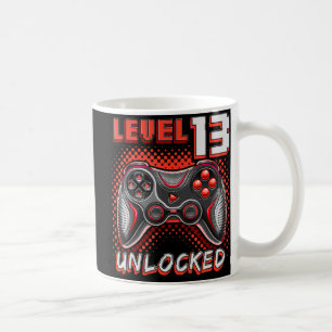 レベル13ロック解除されたビデオゲーム13誕生日ゲーマーB コーヒーマグカップ