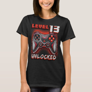 レベル13ロック解除されたビデオゲーム13誕生日ゲーマーB Tシャツ