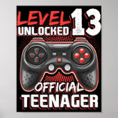 レベル13ロック解除された公式10代の若者ビデオゲーム13t ポスター (正面)