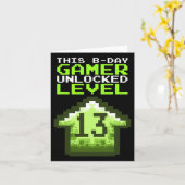 レベル13ロック解除された誕生日ビデオゲーム13th誕生日 カード (黄色い花)