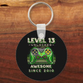 レベル13ロック解除ビデオゲーム13誕生日13年O キーホルダー (正面)