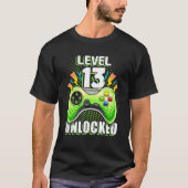 レベル13ロック解除レトロビデオゲーム13誕生日G Tシャツ (正面)