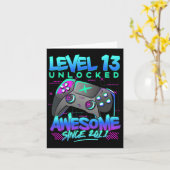 レベル13ロック解除13歳の少年誕生日13th B カード (黄色い花)