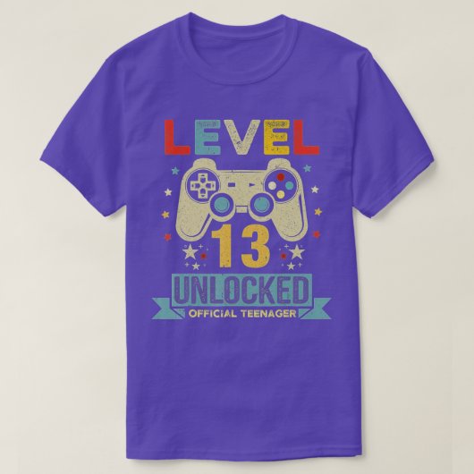 レベル13ロック解除13番目のビデオ誕生日ギフト(101) Tシャツ (デザイン正面)