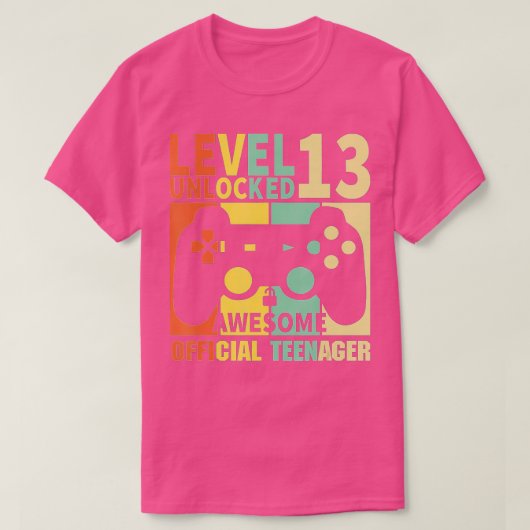 レベル13ロック解除13番目のビデオ誕生日ギフト(72) Tシャツ (デザイン正面)